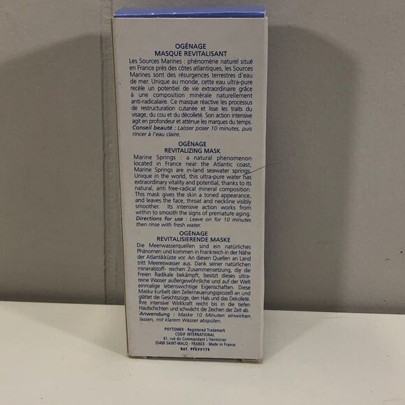 PHYTOMER OgenAge Revitalising Mask 50ml New - Picture 2 of 4